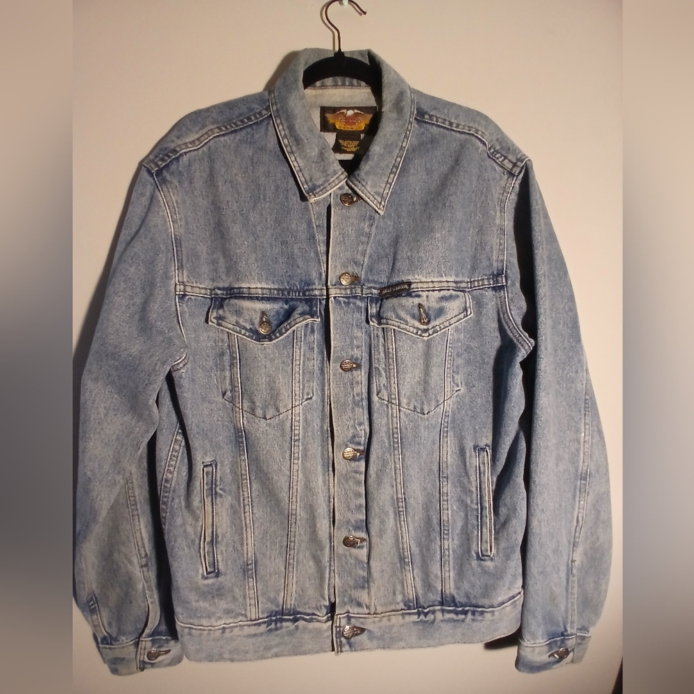 Vintage Harley-Davidson An American Legend Adult Xtra-large Blue Denim Jacket